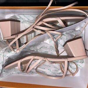 Unisa Blush Strappy Block Heels